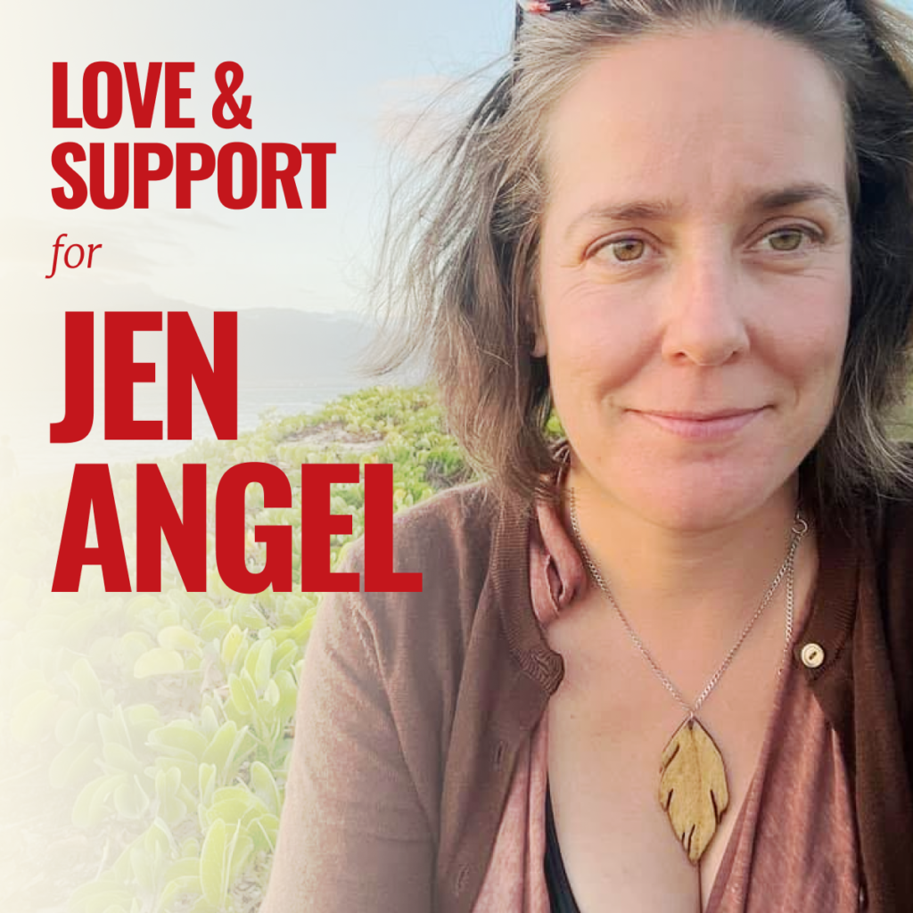 Love & Support for Jen Angel social media graphic